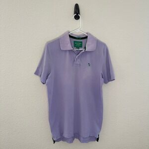 Abercrombie & Fitch Purple Muscle Fit Short Sleeve Polo Shirt Y2K Prep Medium